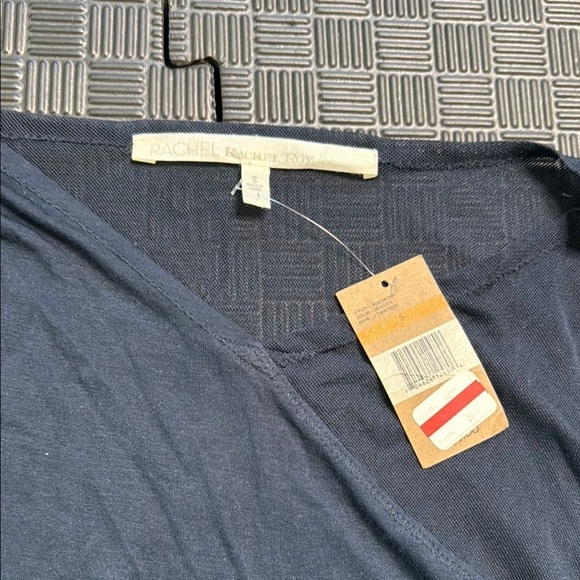 Elegant Navy Wrap Dress - Picture 2 of 5